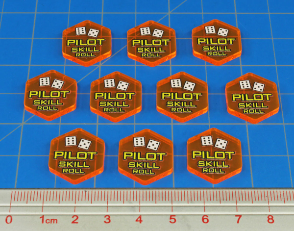 Premium Printed Mecha Pilot Skill Check Tokens (10)