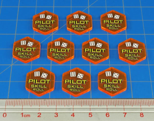Premium Printed Mecha Pilot Skill Check Tokens (10)