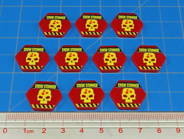 Premium Printed Mecha Crew Stunned Tokens (10)