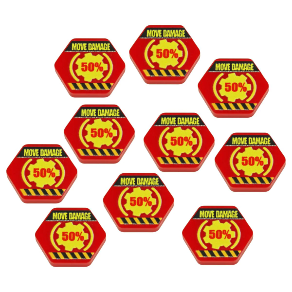 Premium Printed Mecha Movement Damage Tokens (10)