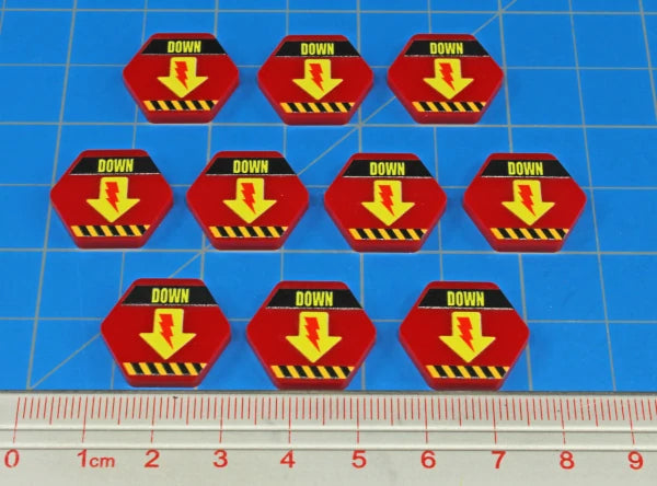 Premium Printed Mecha Knocked Down Tokens (10)