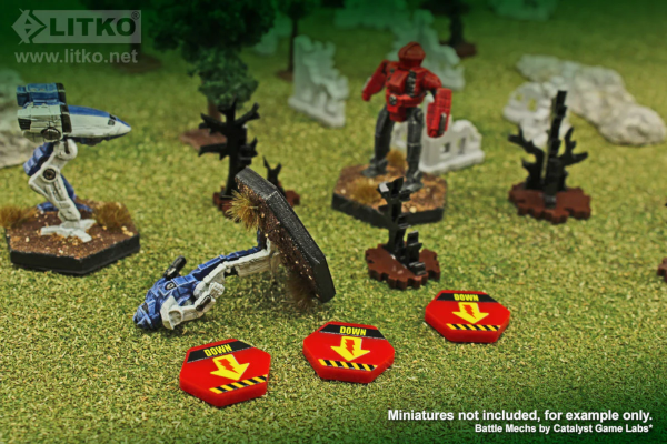 Premium Printed Mecha Knocked Down Tokens (10)