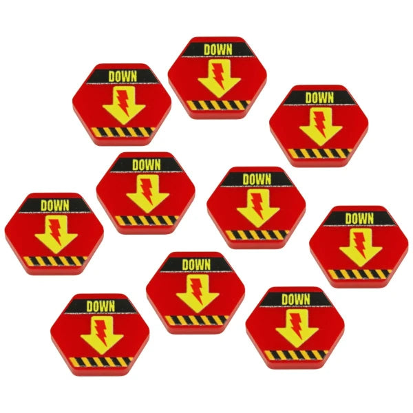 Premium Printed Mecha Knocked Down Tokens (10)