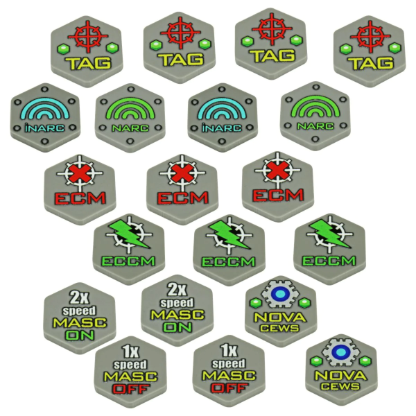 Premium Printed Mecha Electronic Warfare Token Set (20)