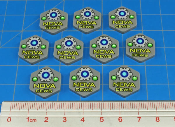Premium Printed Mecha NOVA Combined Electronic Warfare System Tokens (10)