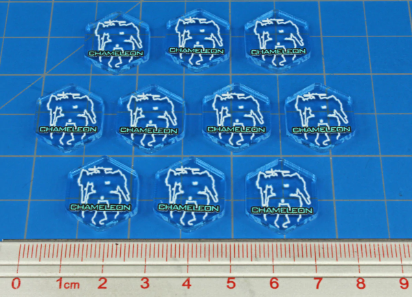 Premium Printed Mecha Chameleon Light Polarization System Tokens (10)