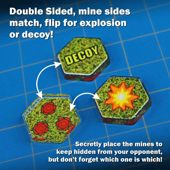 Premium Printed, Double-Sided Explosion & Decoy Mine Token Set (20)