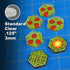 Premium Printed, Double-Sided Explosion & Decoy Mine Token Set (20)