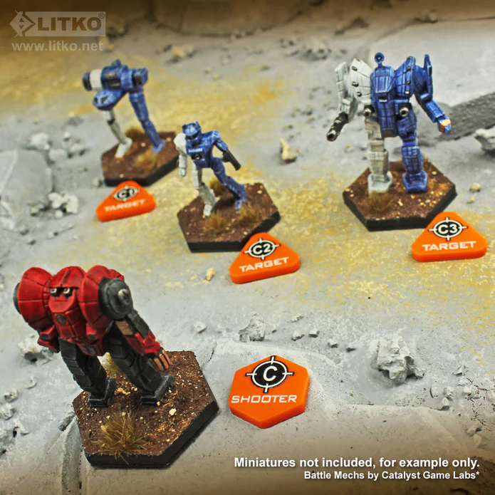 Premium Printed Multi-Target Token Set Compatible with BattleTech (20)