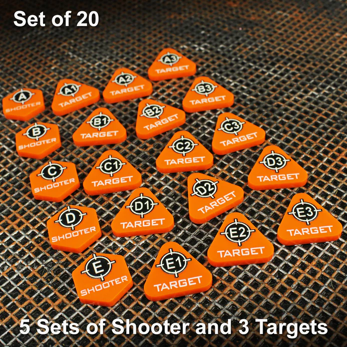 Premium Printed Multi-Target Token Set Compatible with BattleTech (20)