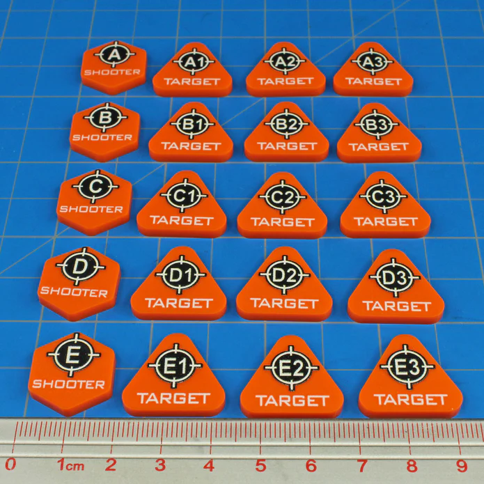 Premium Printed Multi-Target Token Set Compatible with BattleTech (20)