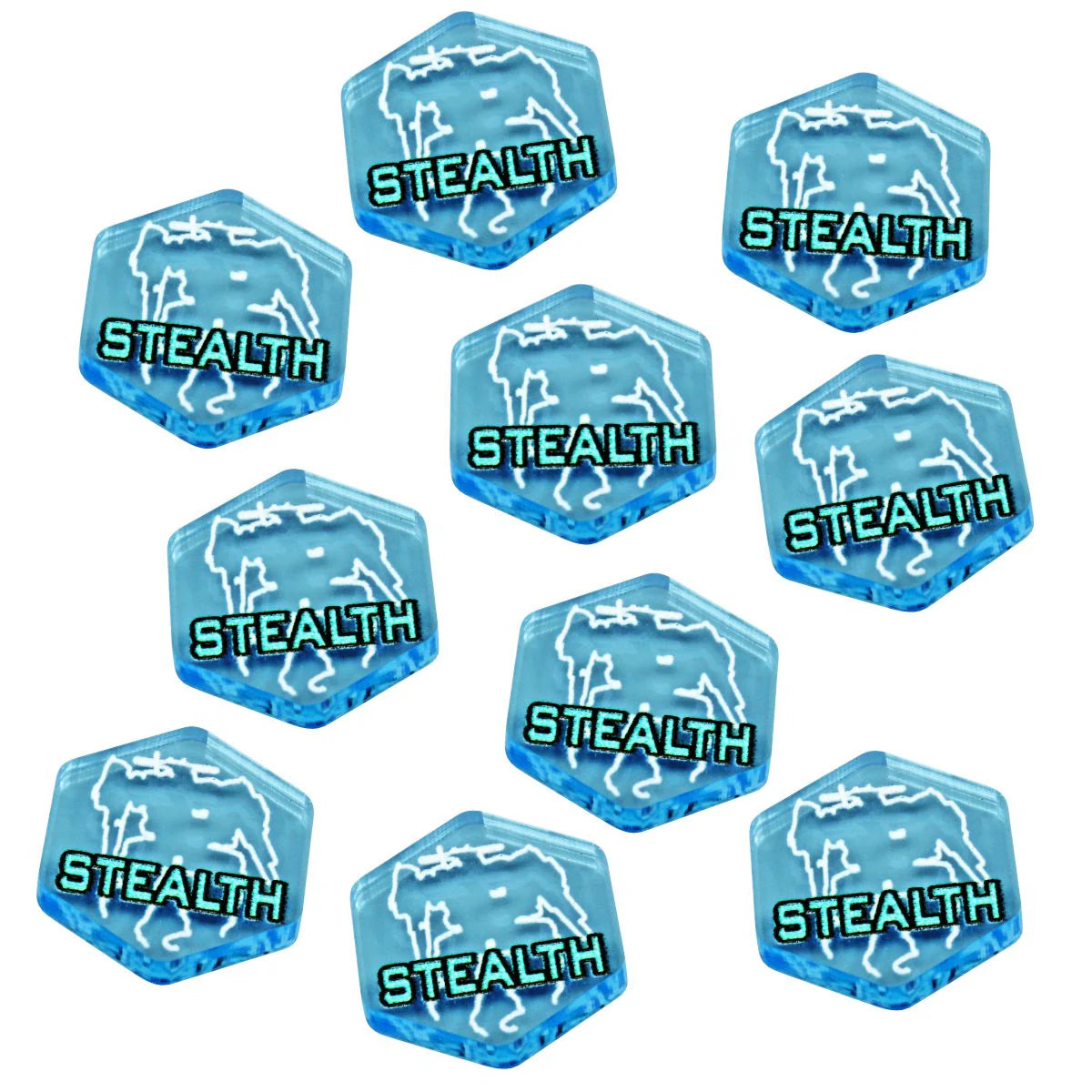 Premium Printed Mecha Stealth Tokens (10)