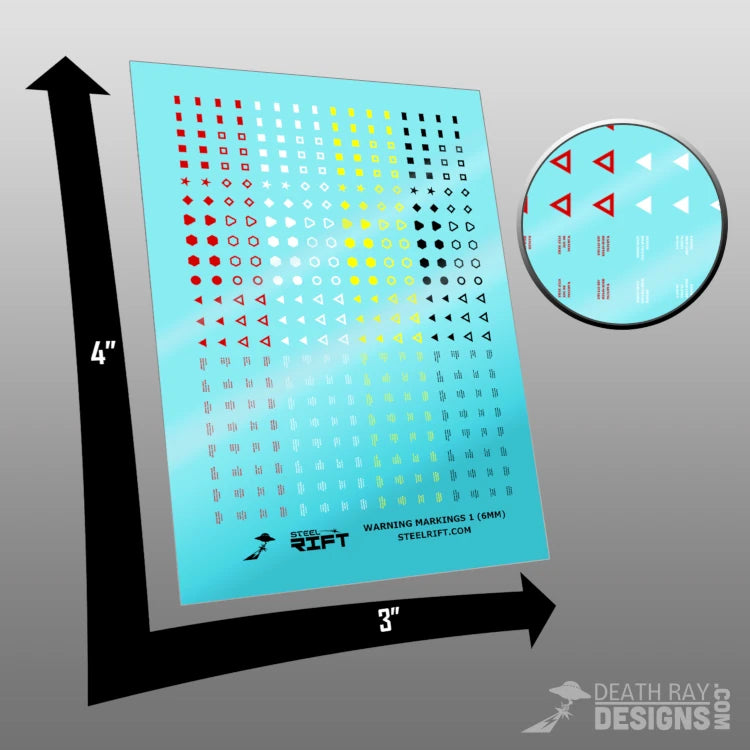 Warning Markings (6mm) Decals