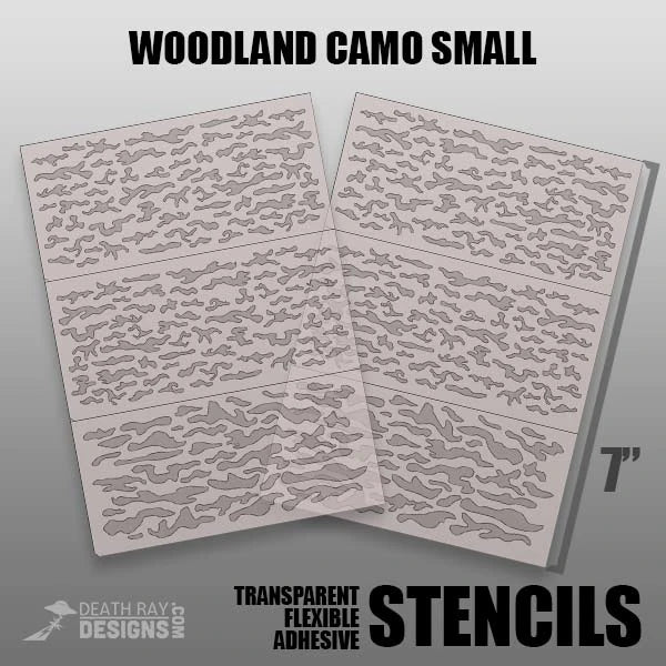 Death Mask Grey: Woodland Camo Small