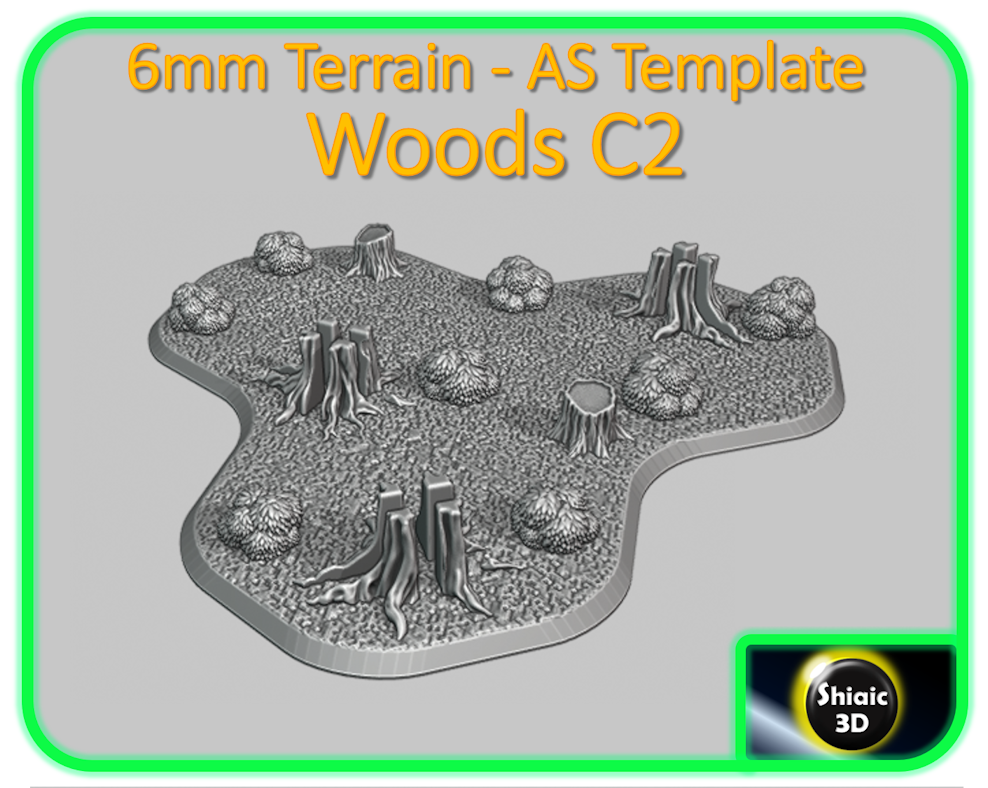 Alpha Strike Terrain Template - Woods