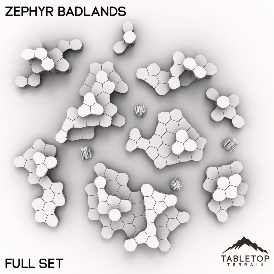 HEXTECH Zephyr Badlands Map Hill Set
