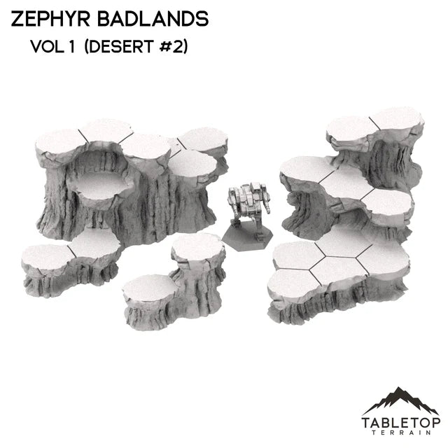HEXTECH Zephyr Badlands Map Hill Set