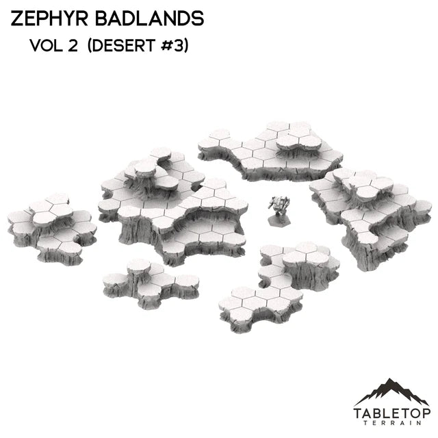 HEXTECH Zephyr Badlands Map Hill Set