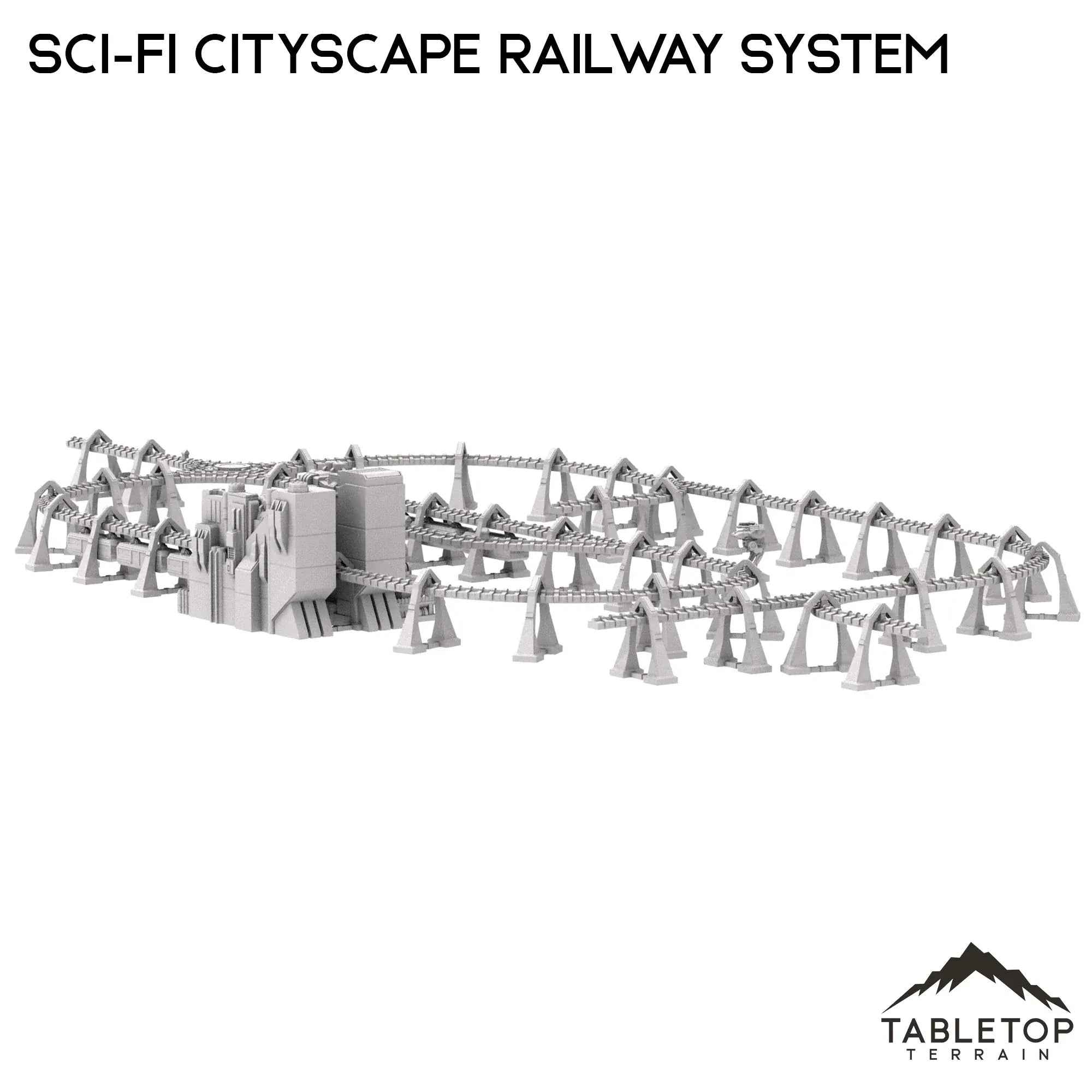 6mm Sci-Fi Cityscape Elevated Rail System