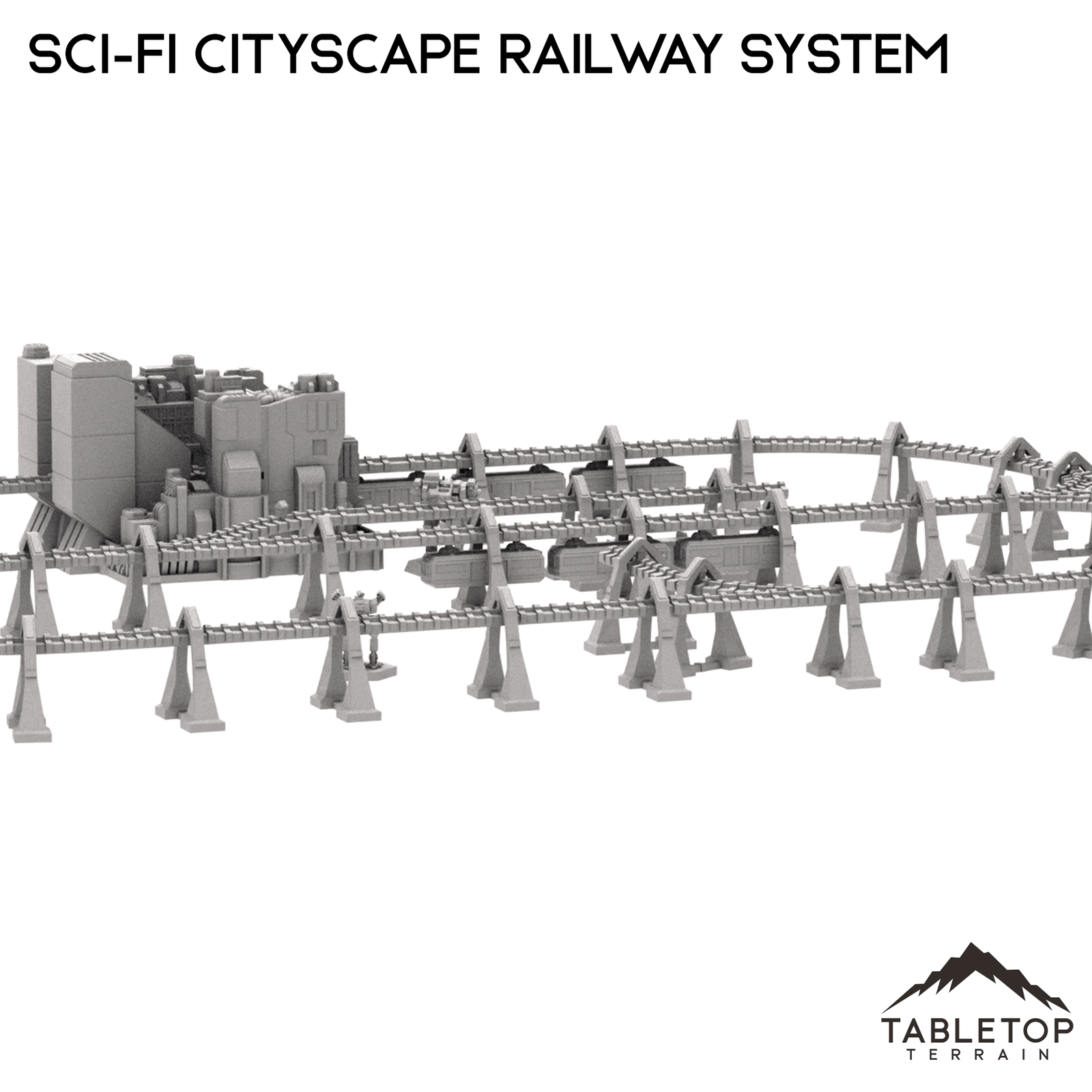6mm Sci-Fi Cityscape Elevated Rail System