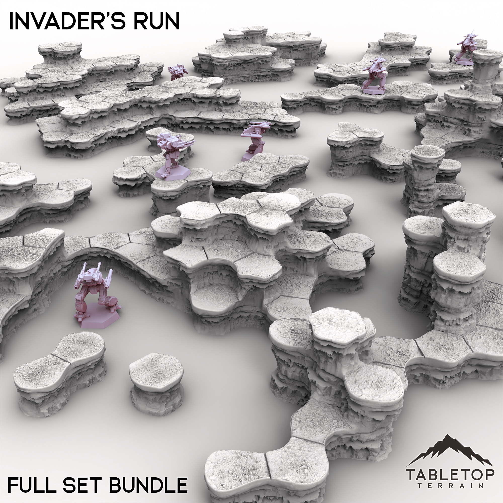 HEXTECH Invader's Run Map Hill Sets - 6mm