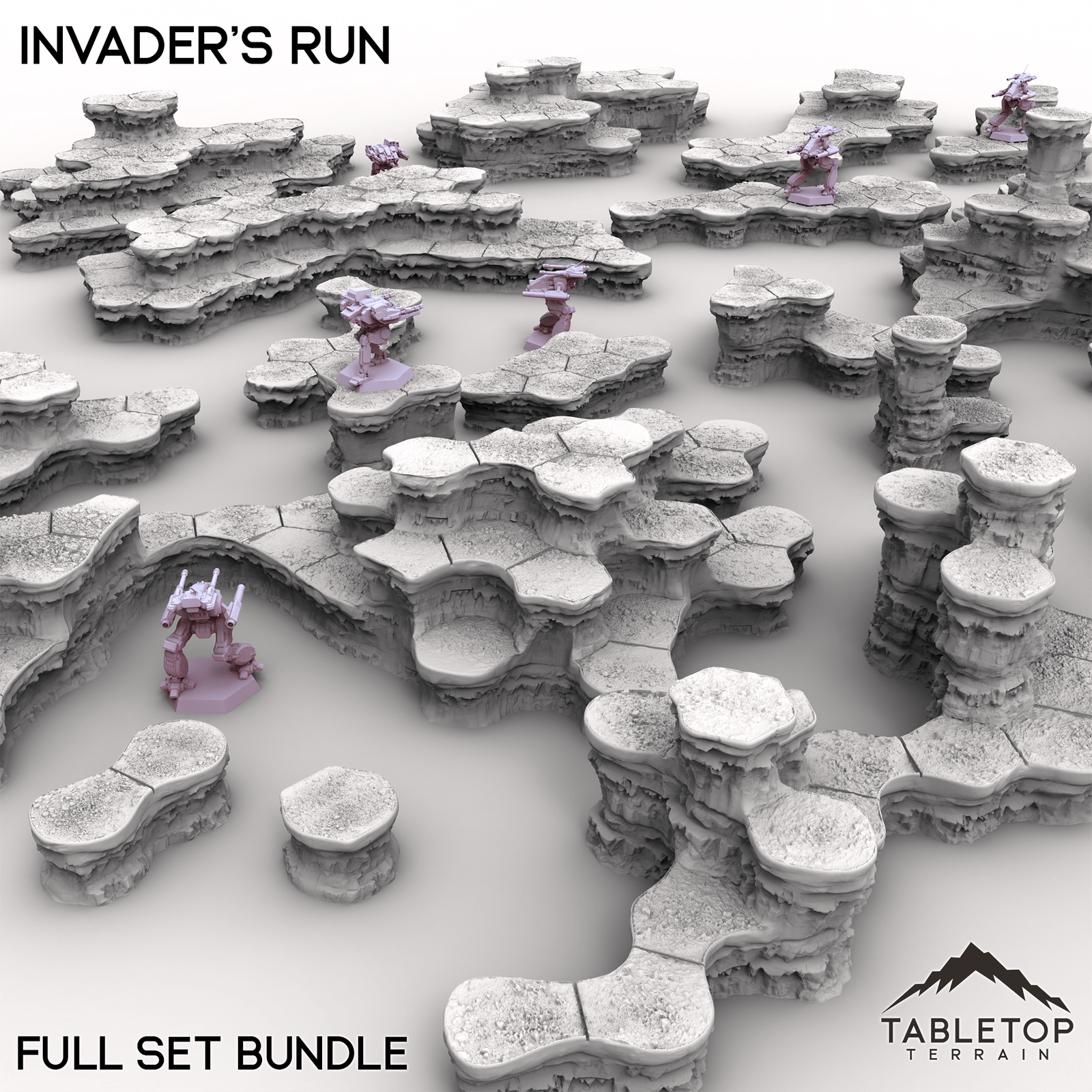 HEXTECH Invader's Run Map Hill Sets - 6mm