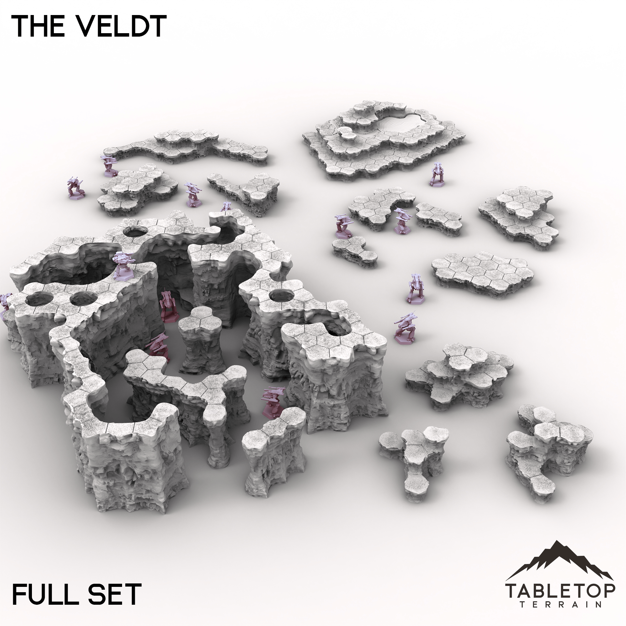 HEXTECH The Veldt Map Hill Sets-6mm