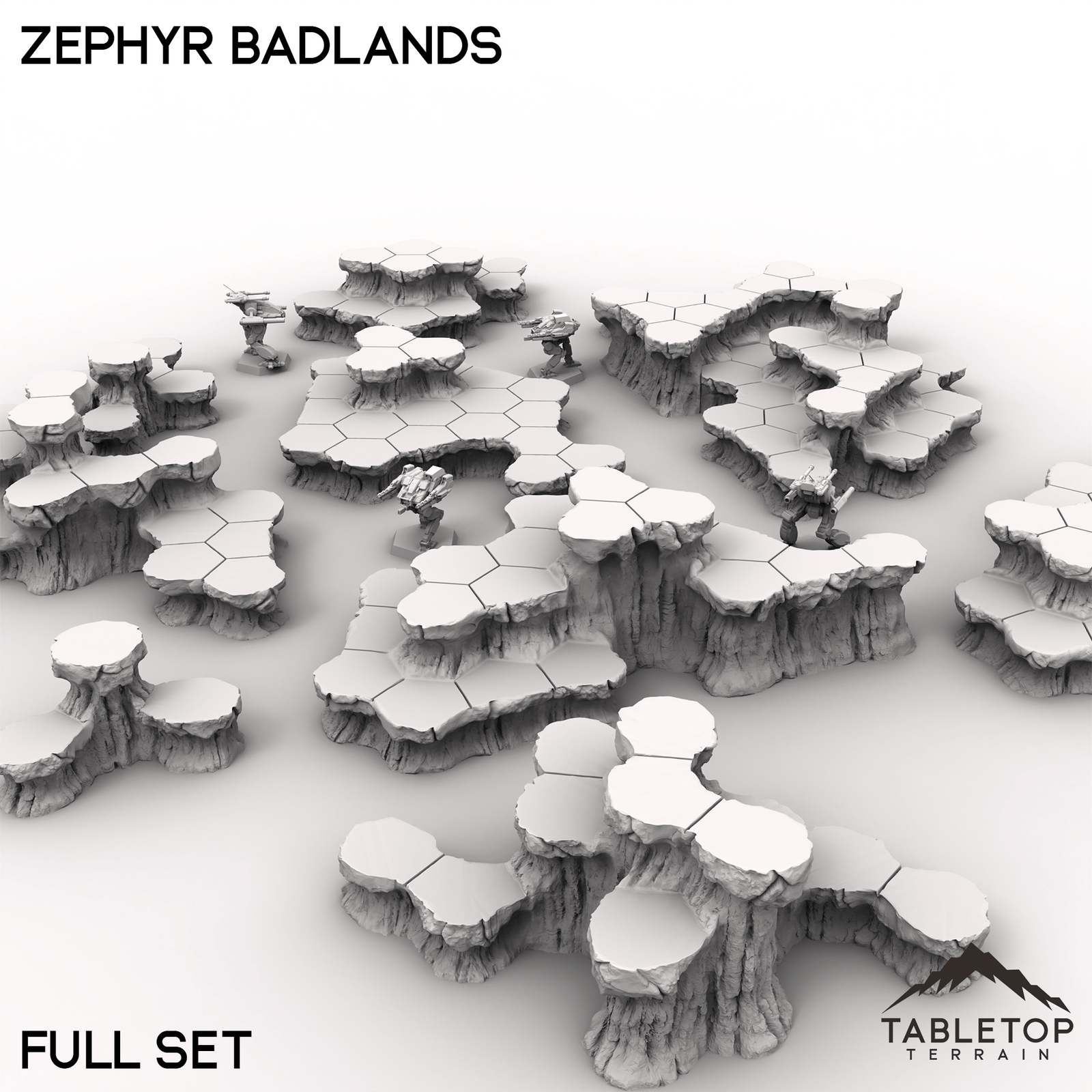 HEXTECH Zephyr Badlands Map Hill Sets - 6mm