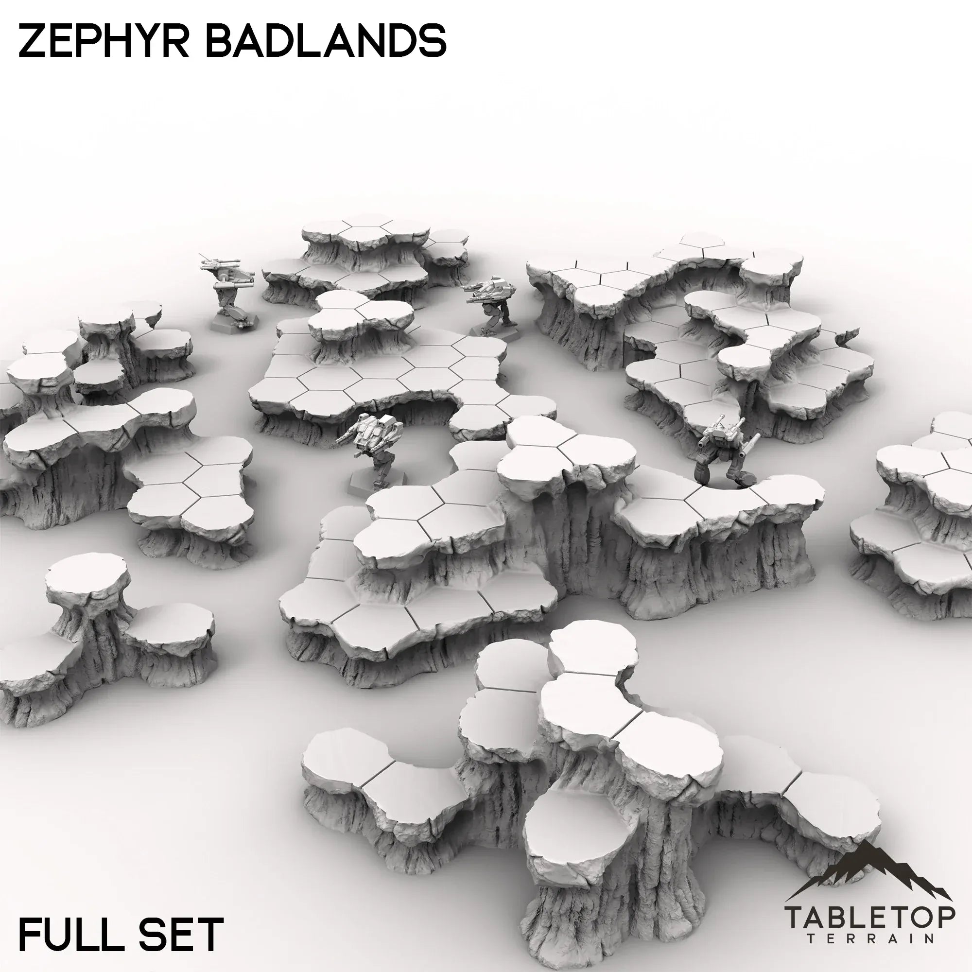 HEXTECH Zephyr Badlands Map Hill Sets - 6mm