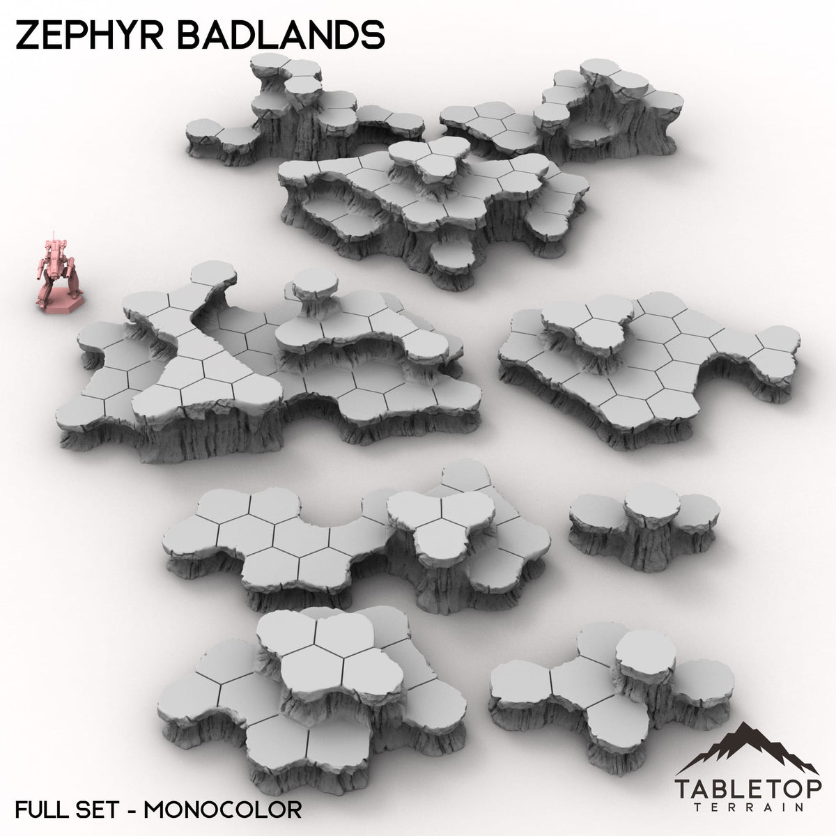 HEXTECH Zephyr Badlands Map Hill Sets - 6mm