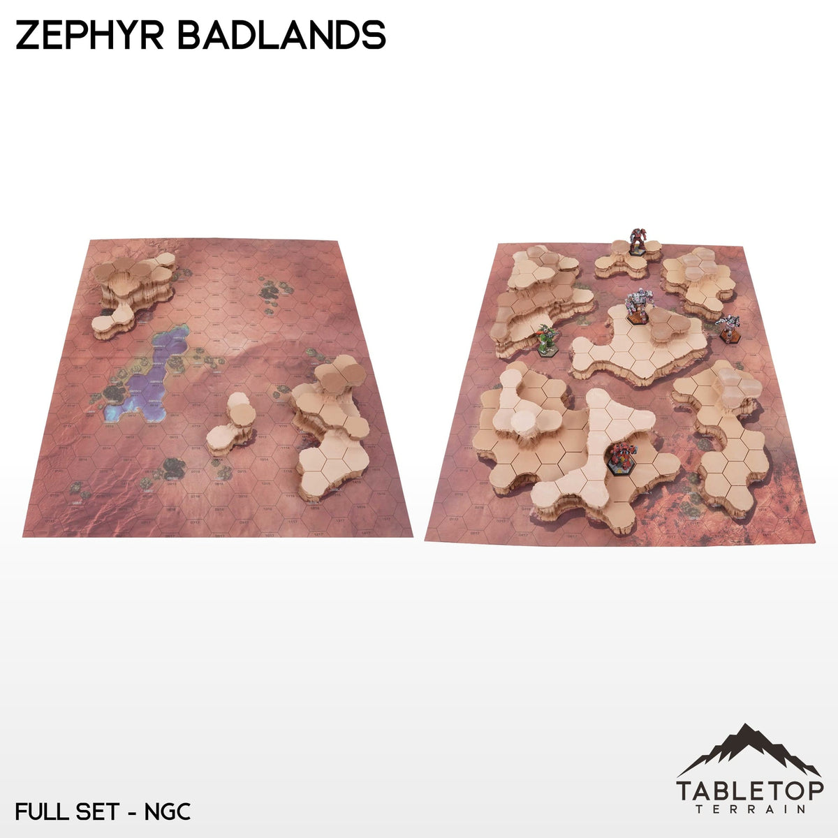 HEXTECH Zephyr Badlands Map Hill Sets - 6mm