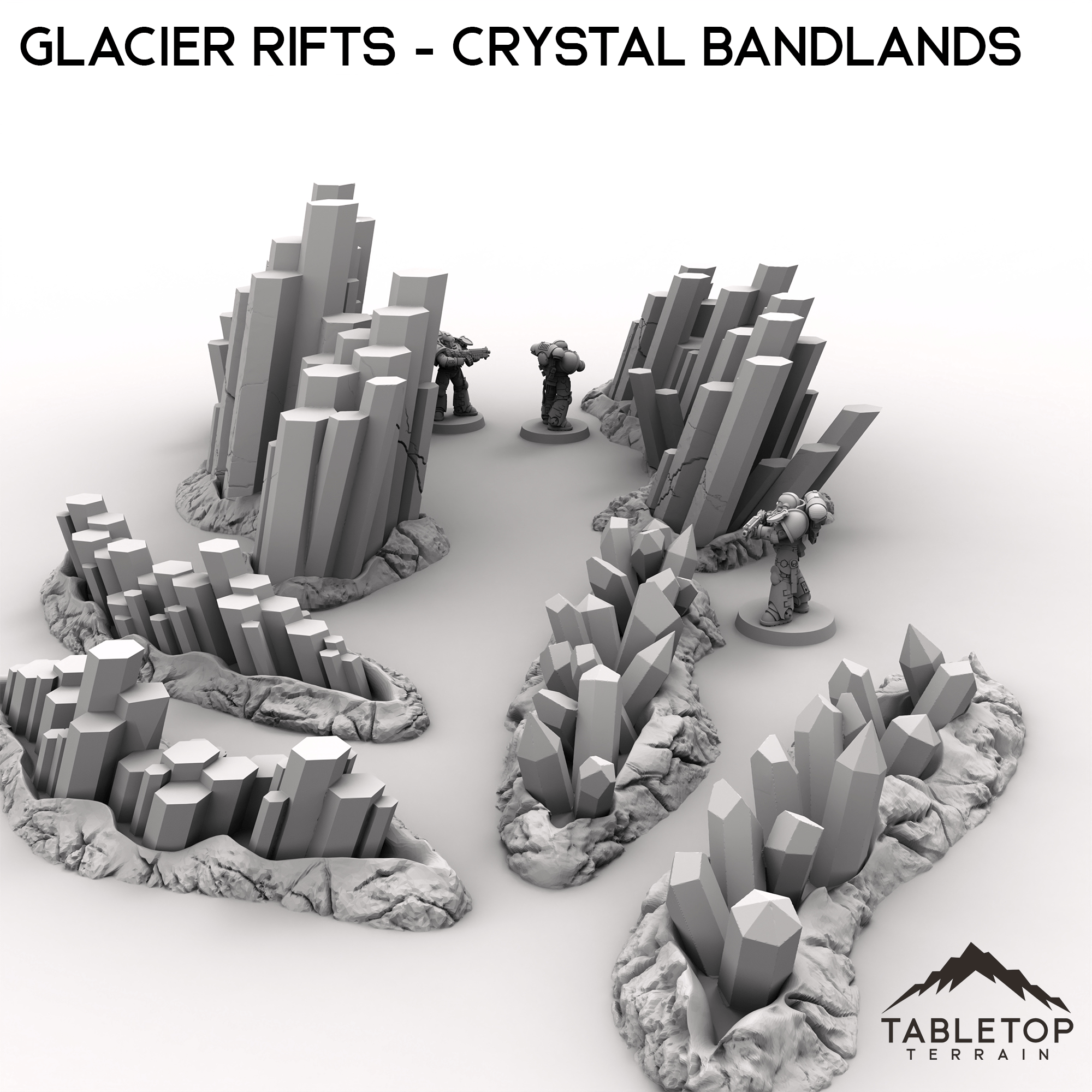 Glacier Rifts - Crystal Bandlands