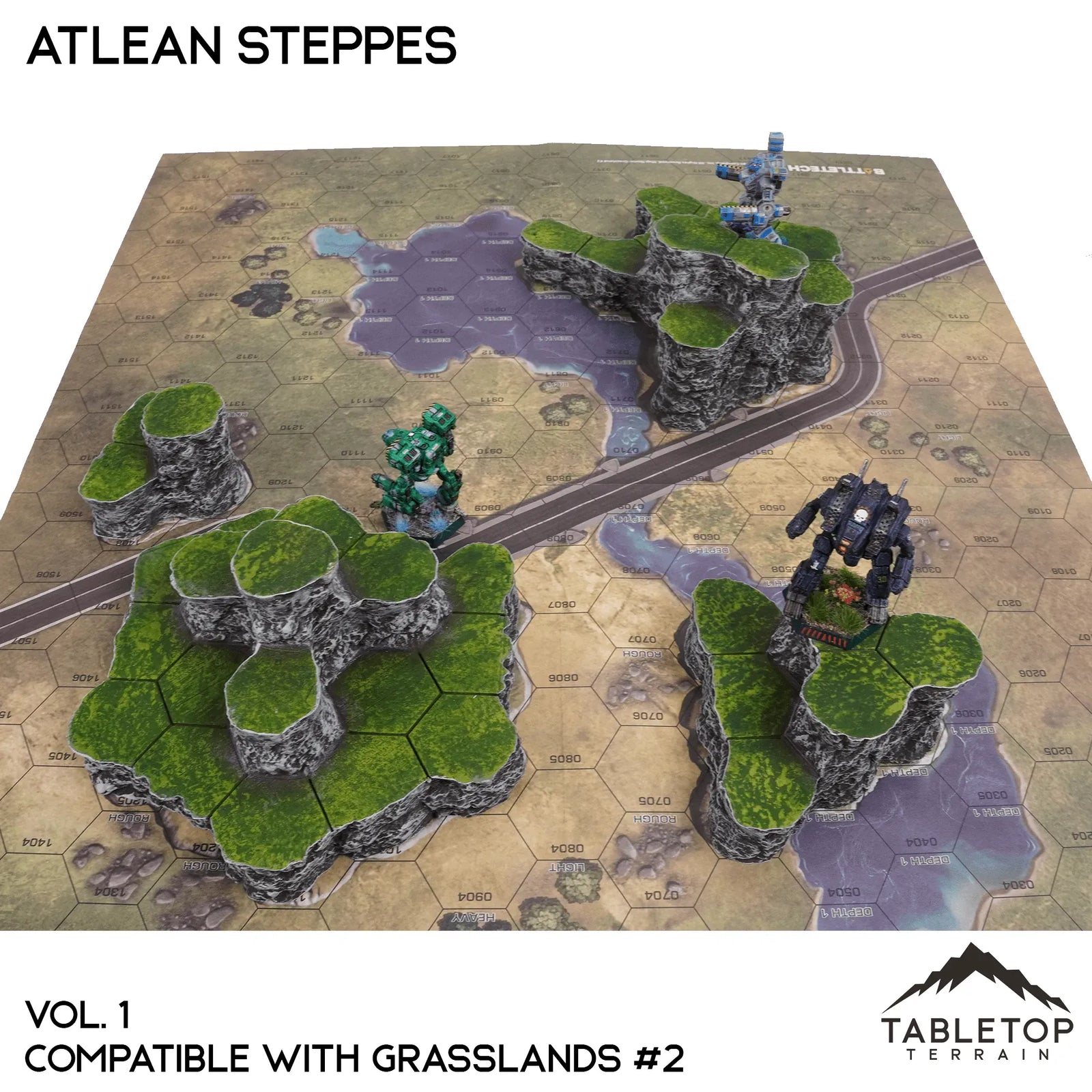 Grasslands #2 Compatible Map Hill Sets - Atlean Steppes