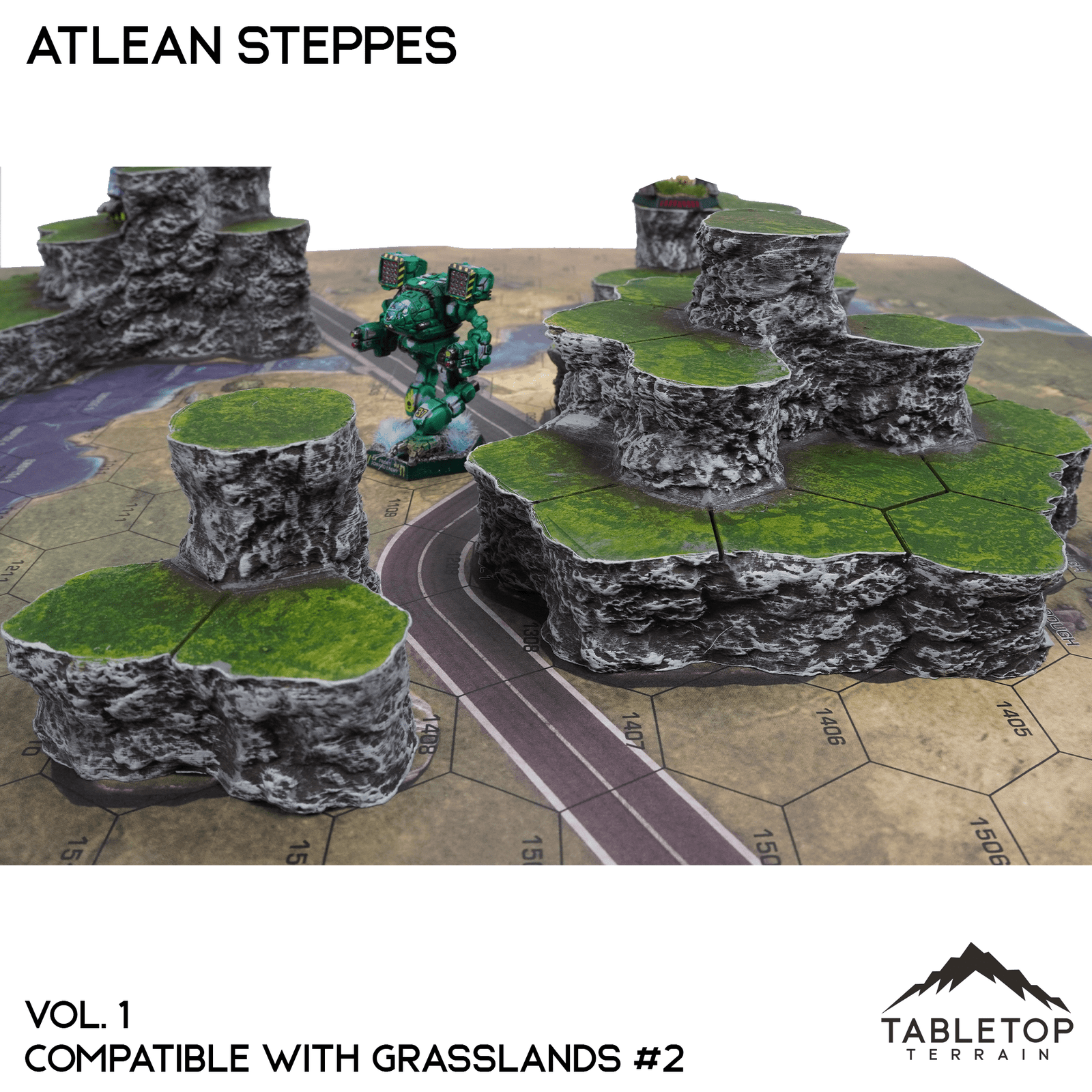 Grasslands #2 Compatible Map Hill Sets - Atlean Steppes