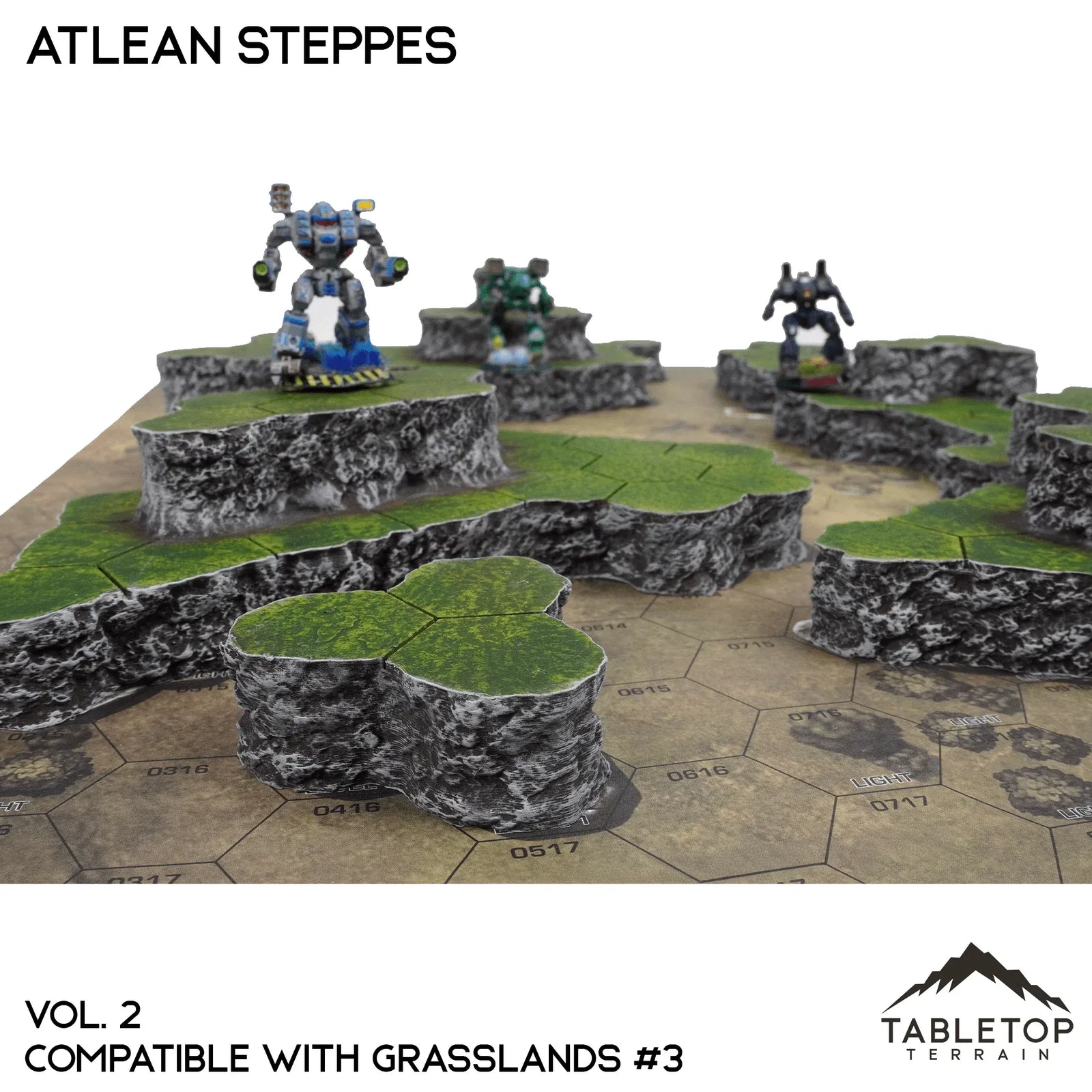 Grasslands #3 Compatible Map Hill Sets - Atlean Steppes