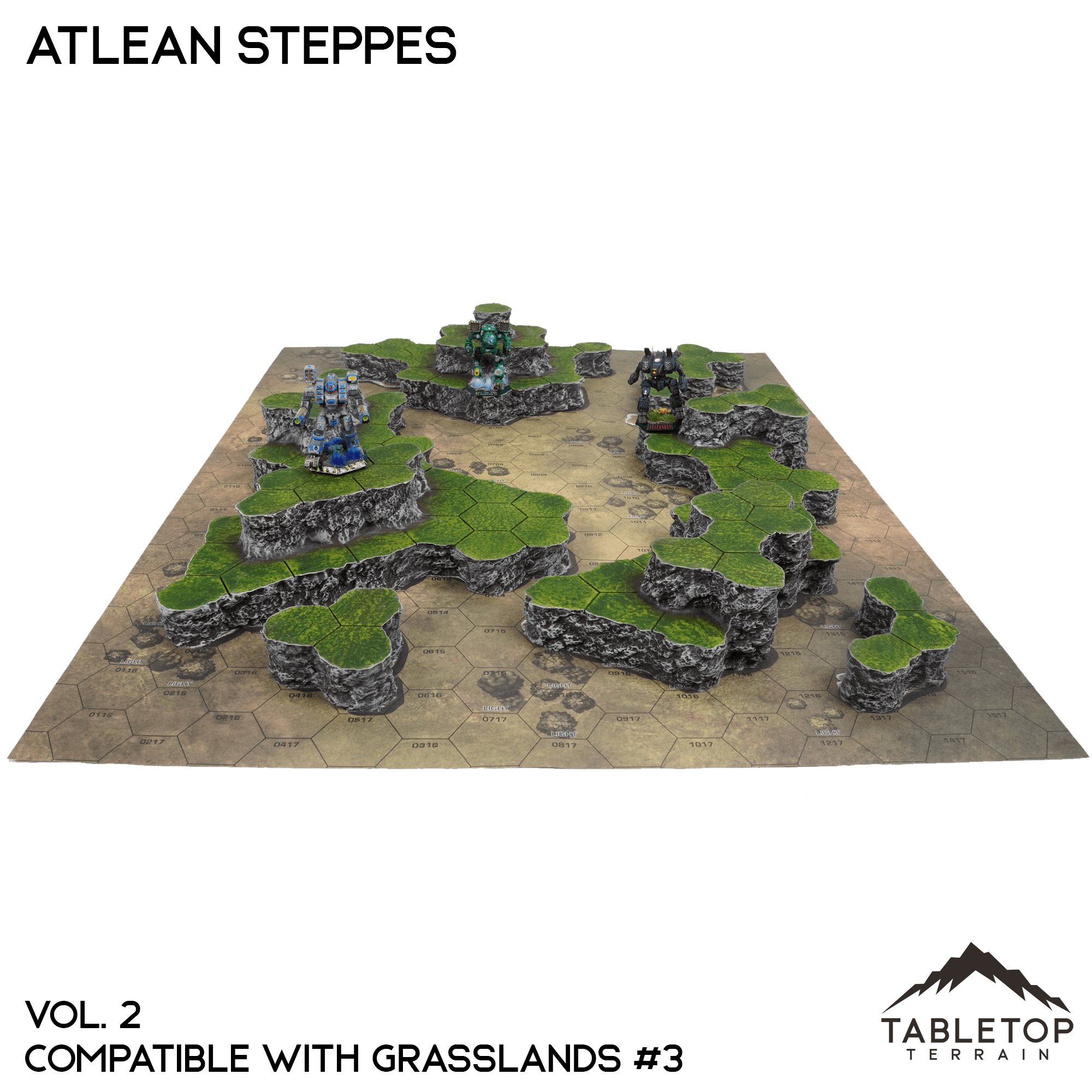 Grasslands #3 Compatible Map Hill Sets - Atlean Steppes