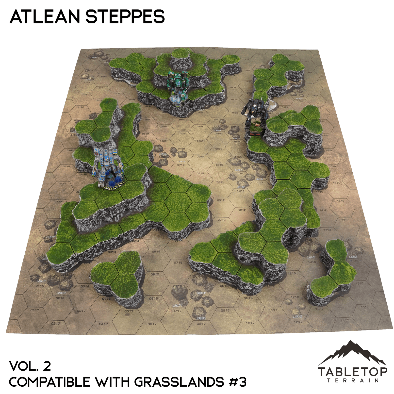 Grasslands #3 Compatible Map Hill Sets - Atlean Steppes