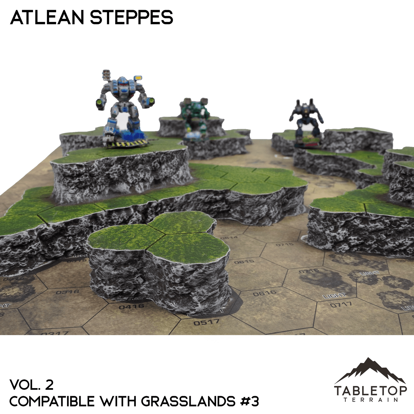 Grasslands #3 Compatible Map Hill Sets - Atlean Steppes