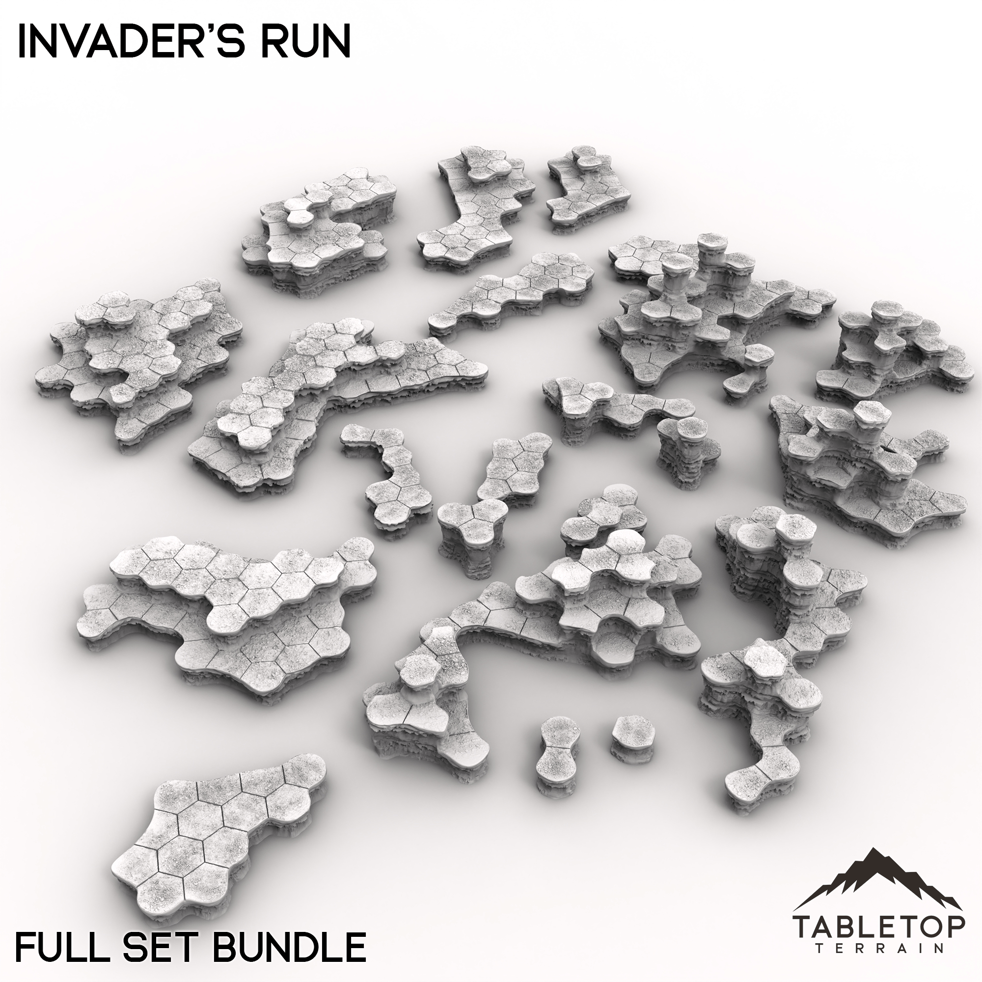 HEXTECH Invader's Run Map Hill Sets - 6mm