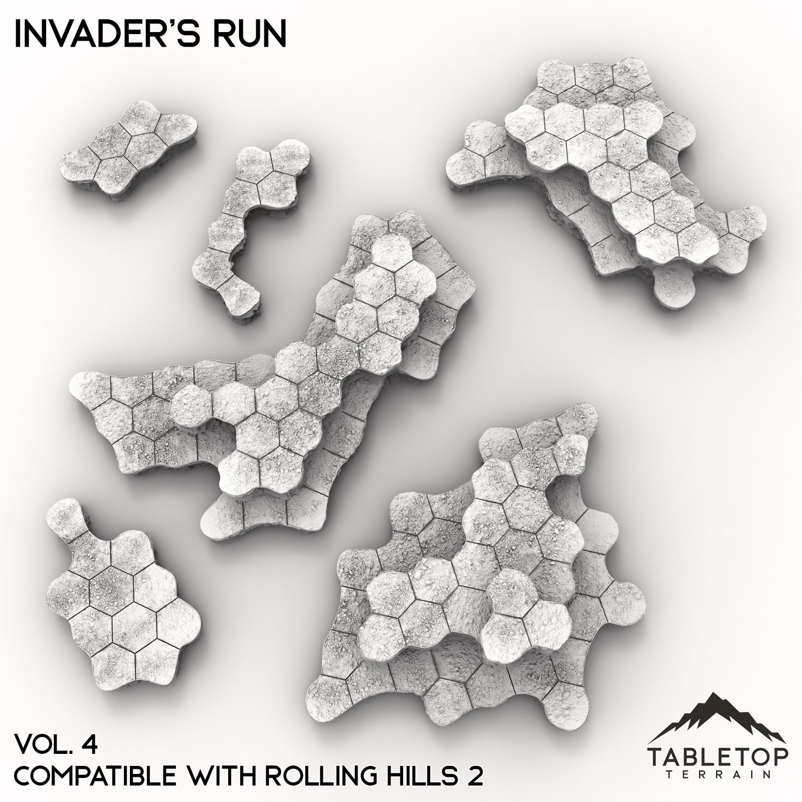 HEXTECH Invader's Run Map Hill Sets - 6mm