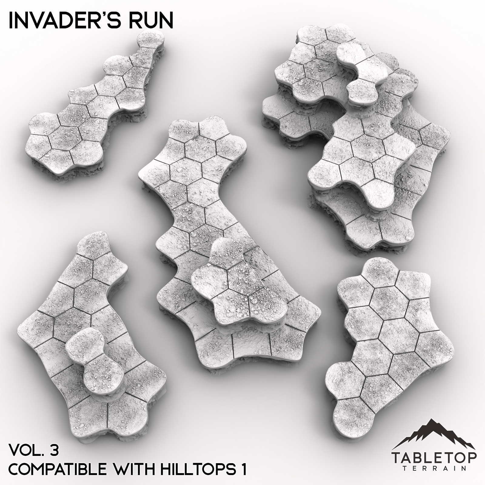 HEXTECH Invader's Run Map Hill Sets - 6mm