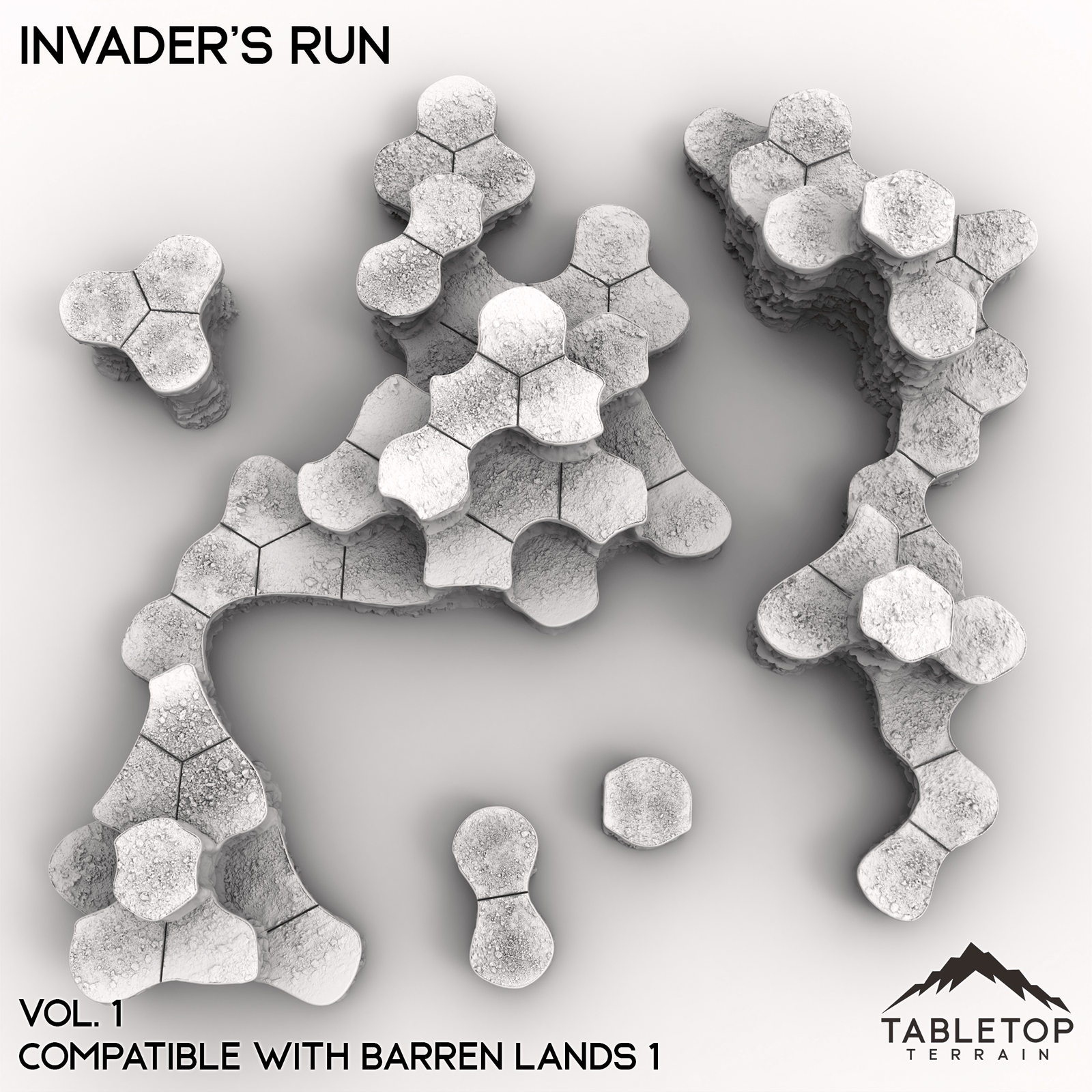 HEXTECH Invader's Run Map Hill Sets - 6mm