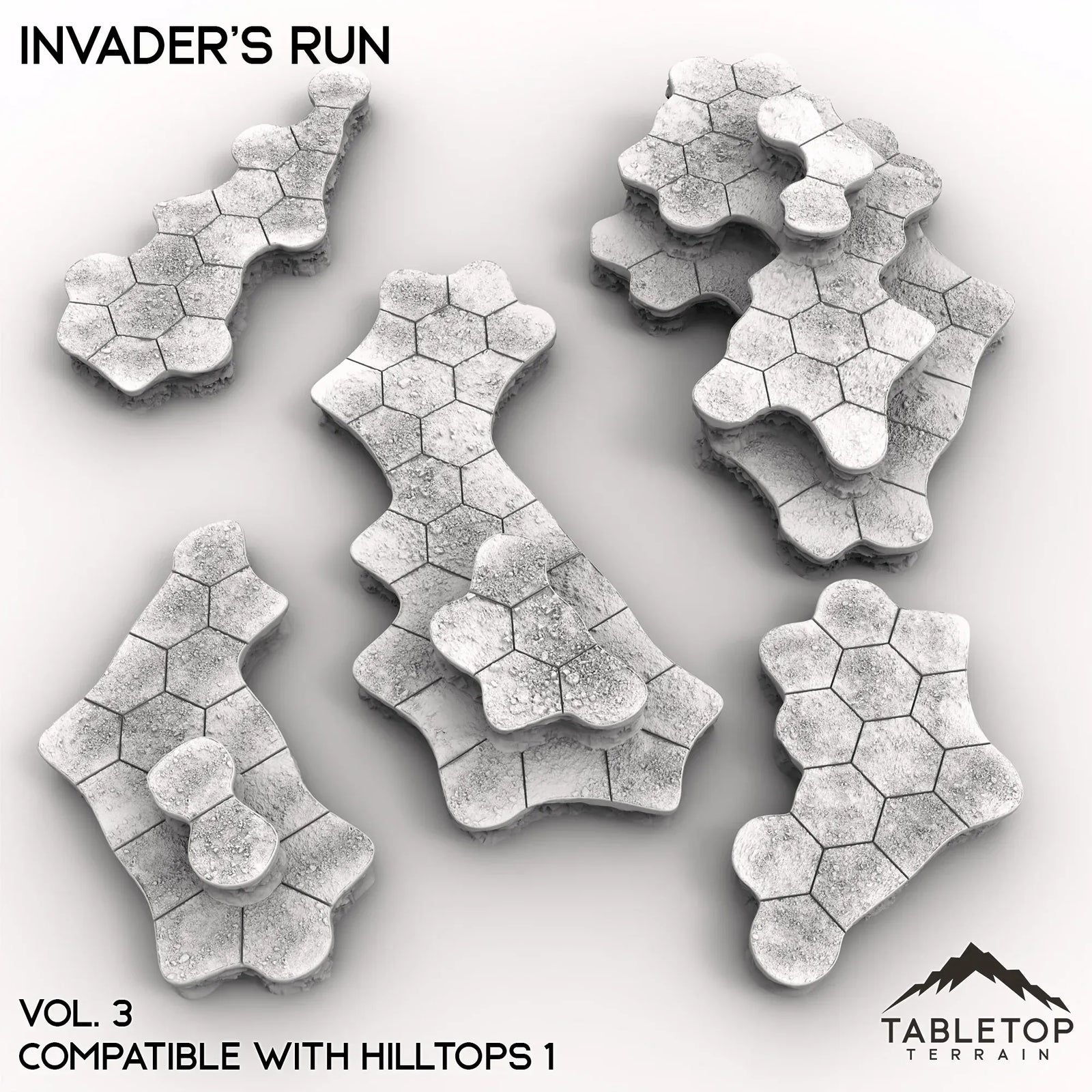 HEXTECH Invader's Run Map Hill Sets - 6mm