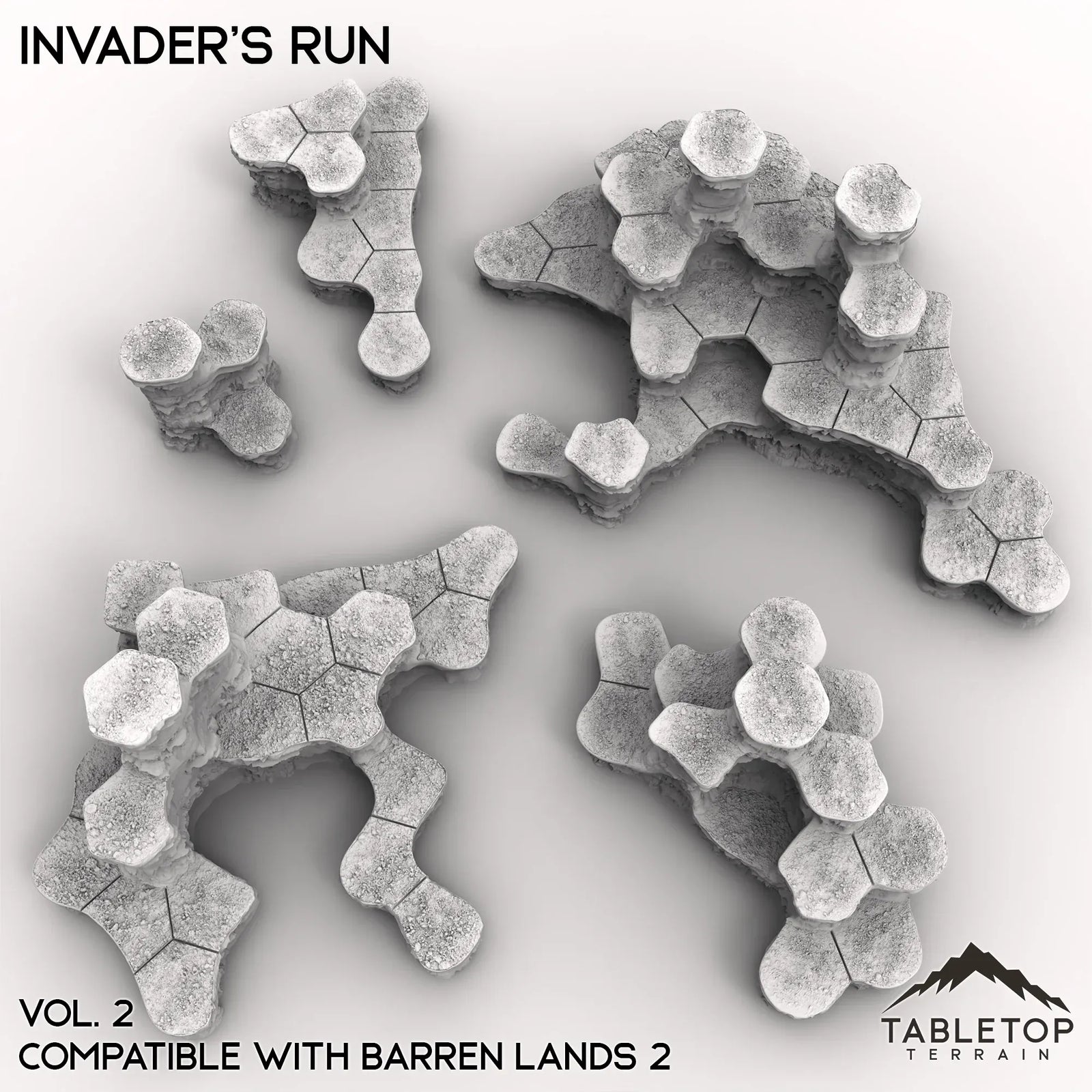 HEXTECH Invader's Run Map Hill Sets - 6mm