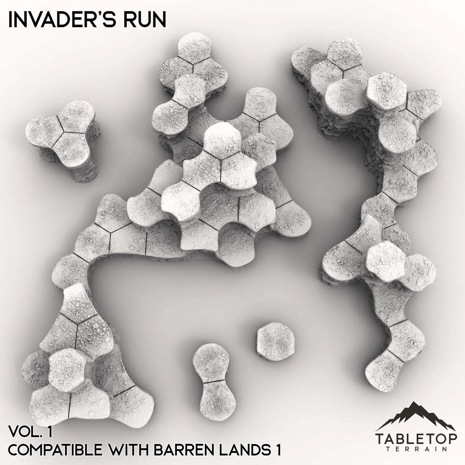 HEXTECH Invader's Run Map Hill Sets - 6mm