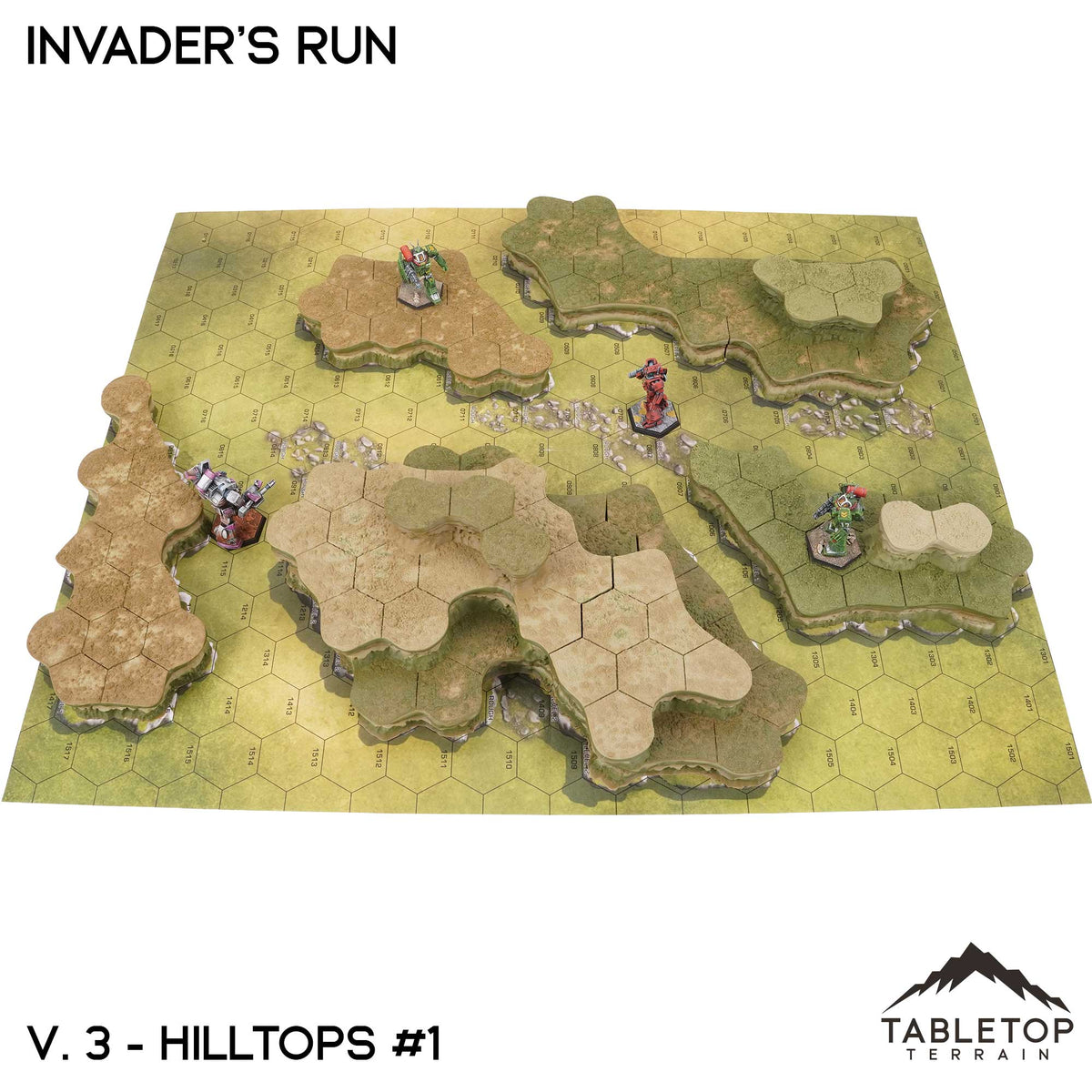 HEXTECH Invader's Run Map Hill Sets - 6mm