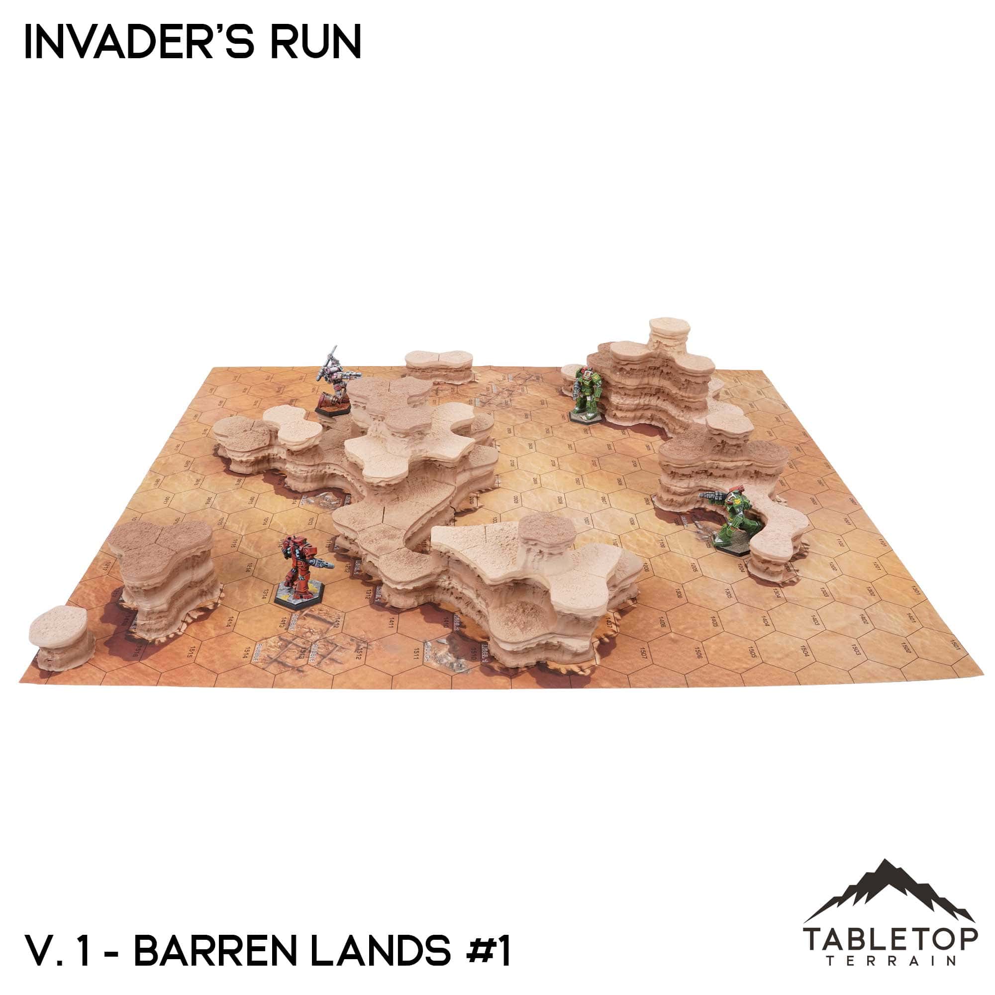 HEXTECH Invader's Run Map Hill Sets - 6mm