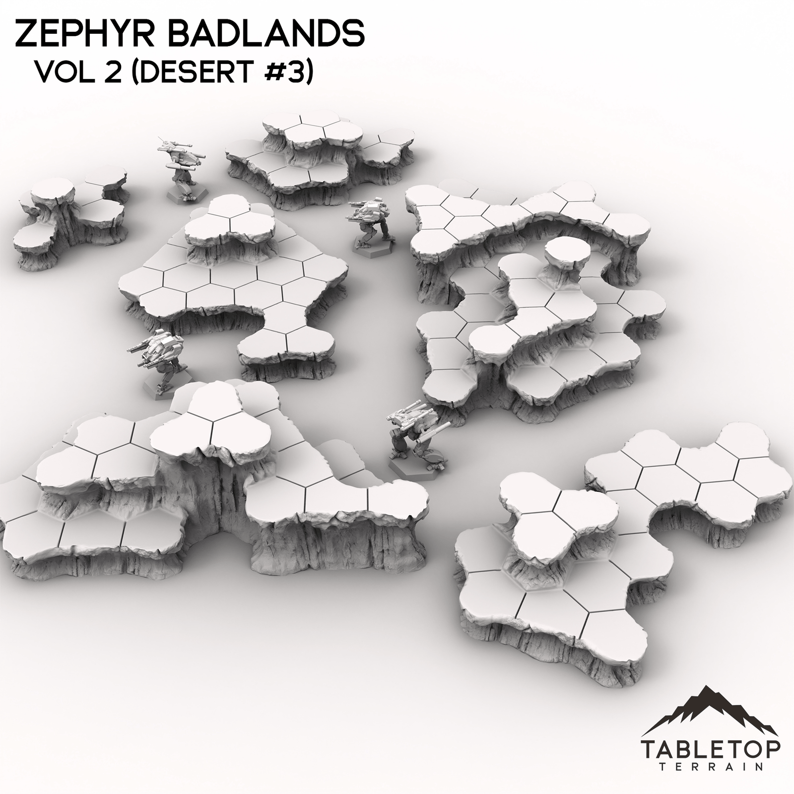 HEXTECH Zephyr Badlands Map Hill Sets - 6mm