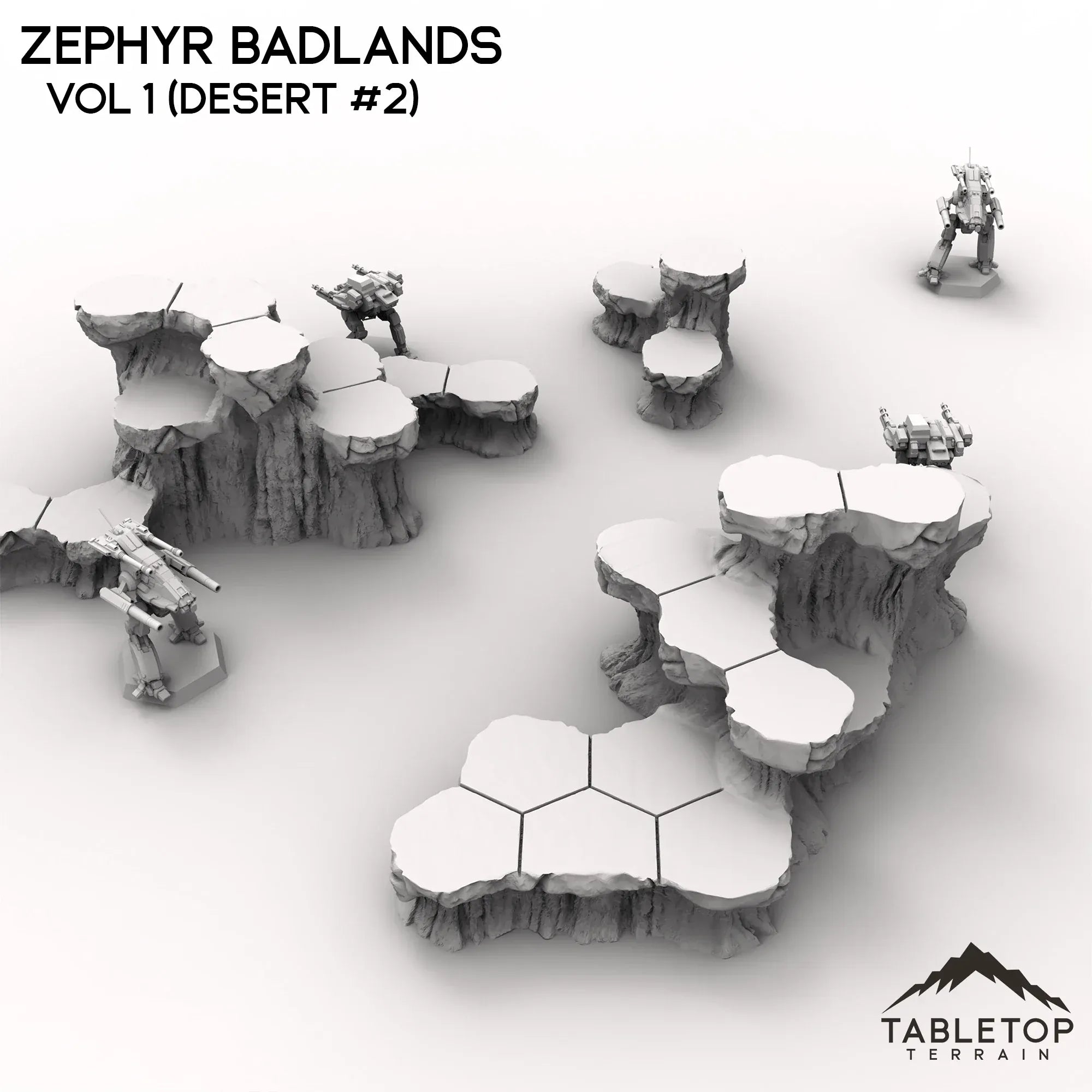 HEXTECH Zephyr Badlands Map Hill Sets - 6mm
