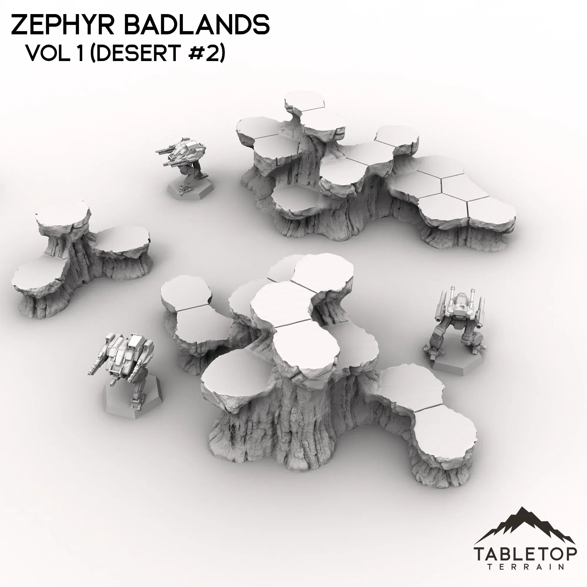 HEXTECH Zephyr Badlands Map Hill Sets - 6mm